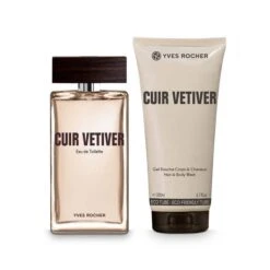 Men's Eau De Toilette And Shower Gel Set - Cuir Vetiver -Lunara Beauty Store FD063 C